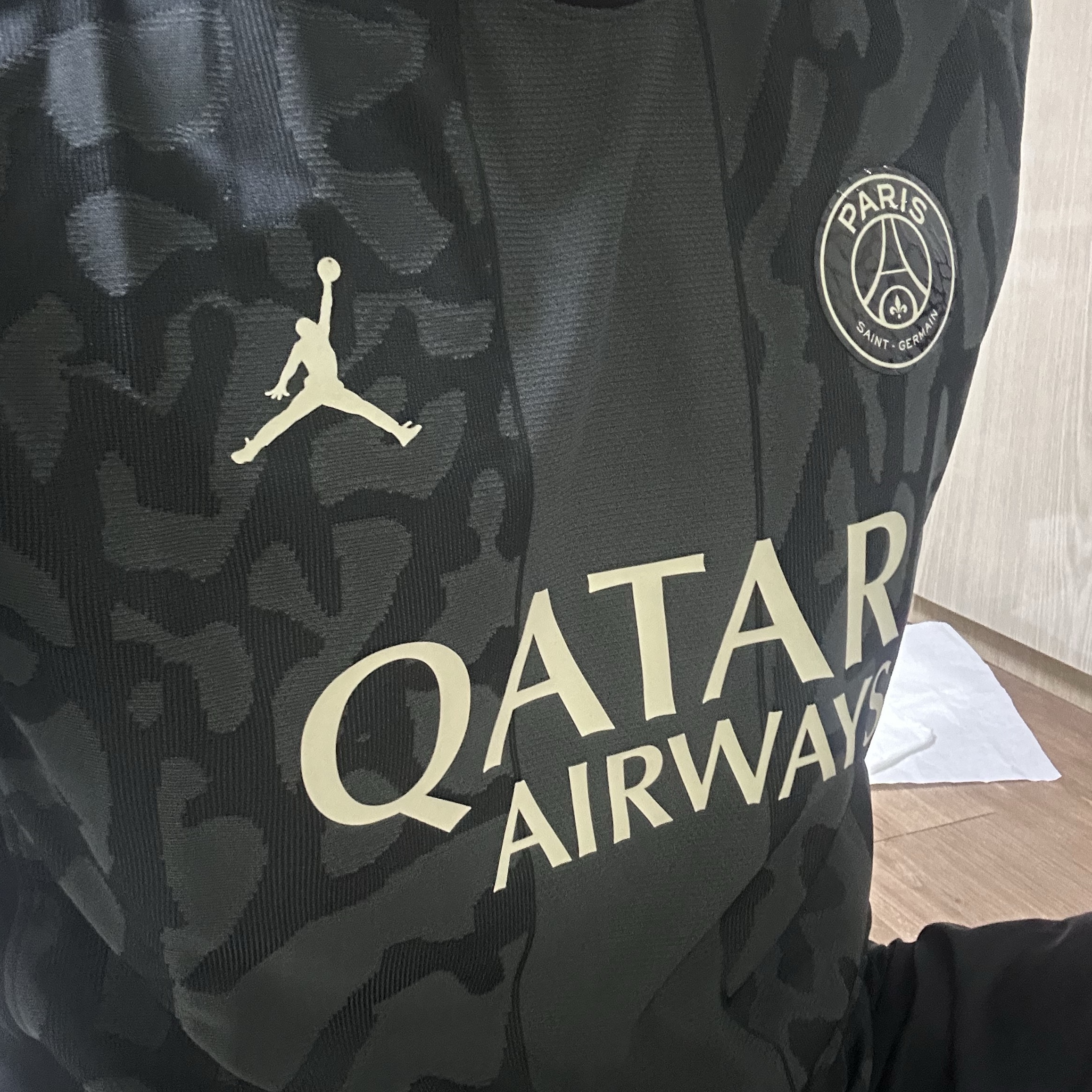 Jordan x Paris Saint-Germain 2023/24 Dri-Fit ADV Match 3rd Jersey Anthracite (Non Marking Ver.) 착용 스타일