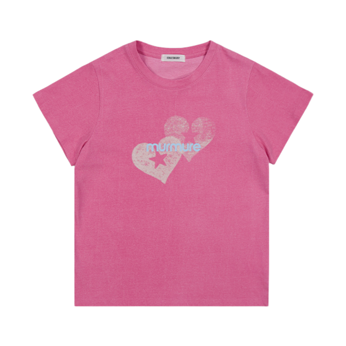 뮈르뮈르 뮈르 하트 프린트 티 핑크(MURMURE Murmure Heart Print T-shirt Pink)