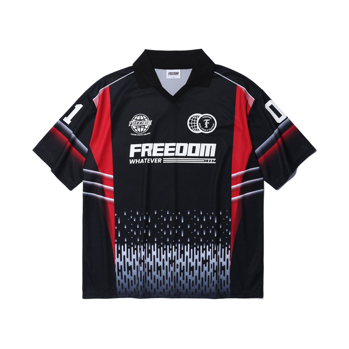 FD24MMPK0340BK FREEDOM Racing Pique T-Shirts Black