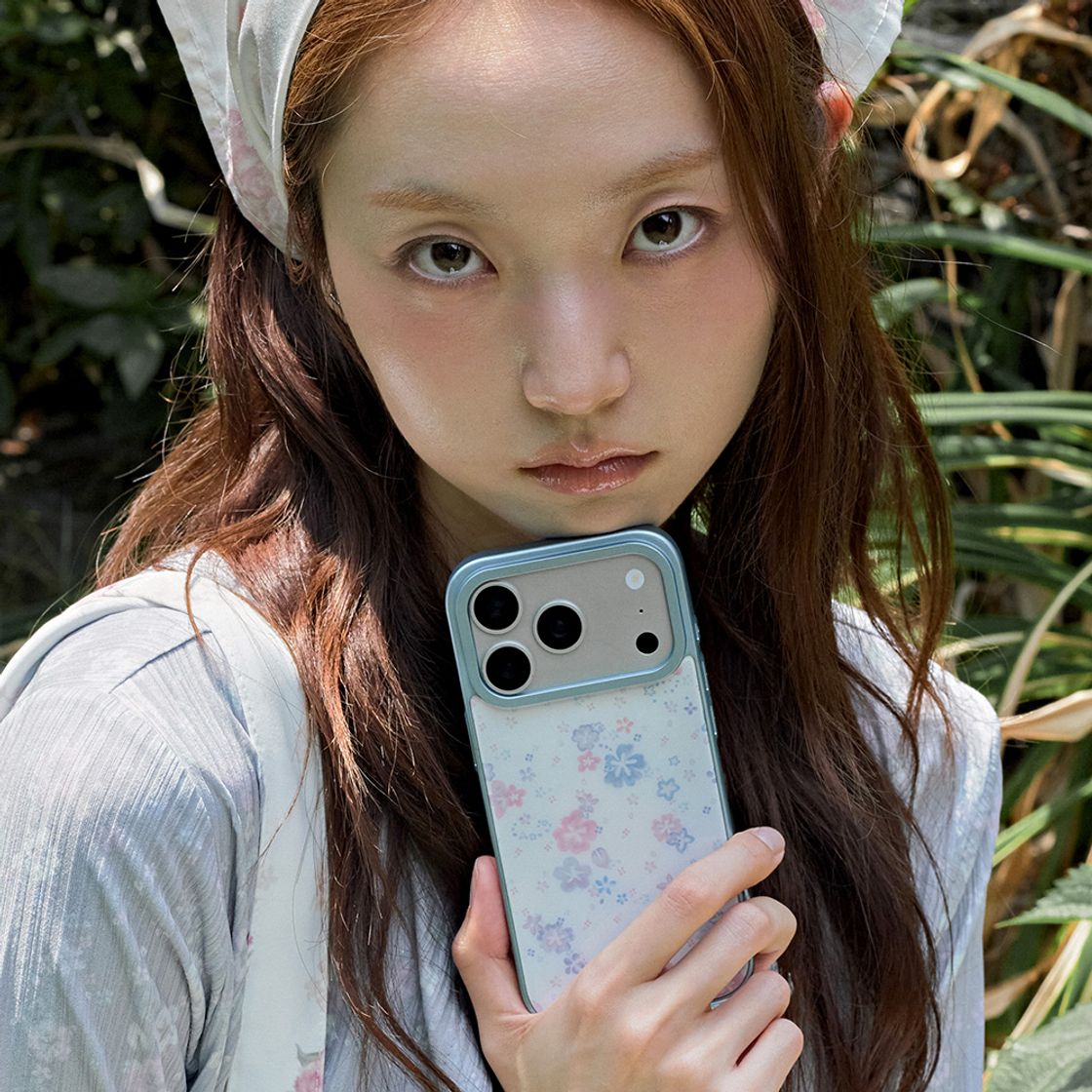 뮤즈무드 알로하 플라워 블루 범퍼 휴대폰 케이스(Musemood Aloha Flower Blue Bumper Phone Case) - 5