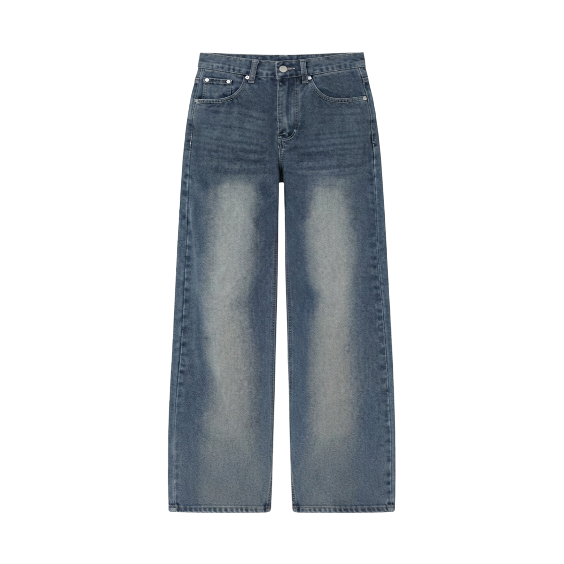 GC3738-블루 GCLIP Vintage Washed Wide-Fit Denim Pants Blue