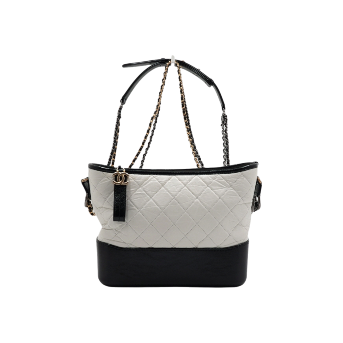 IT9SNOVSV5EJ Chanel White Gabrielle Quilted Hobo Shoulder Bag