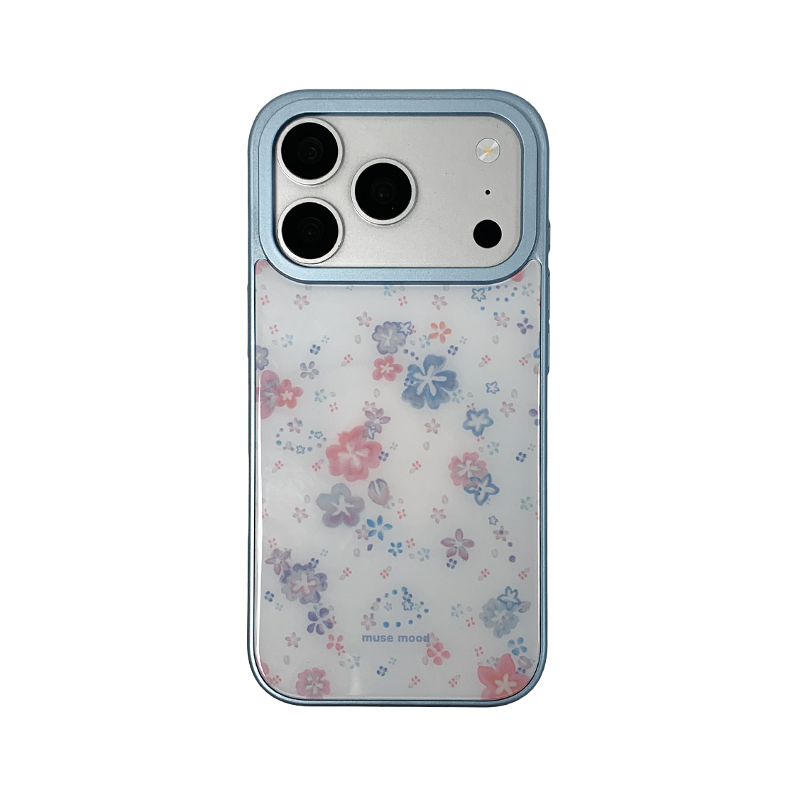 뮤즈무드 알로하 플라워 블루 범퍼 휴대폰 케이스(Musemood Aloha Flower Blue Bumper Phone Case)