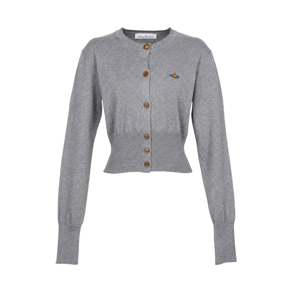 1803002U-Y001V-P001 (W) Vivienne Westwood Bea Cropped Cardigan Grey