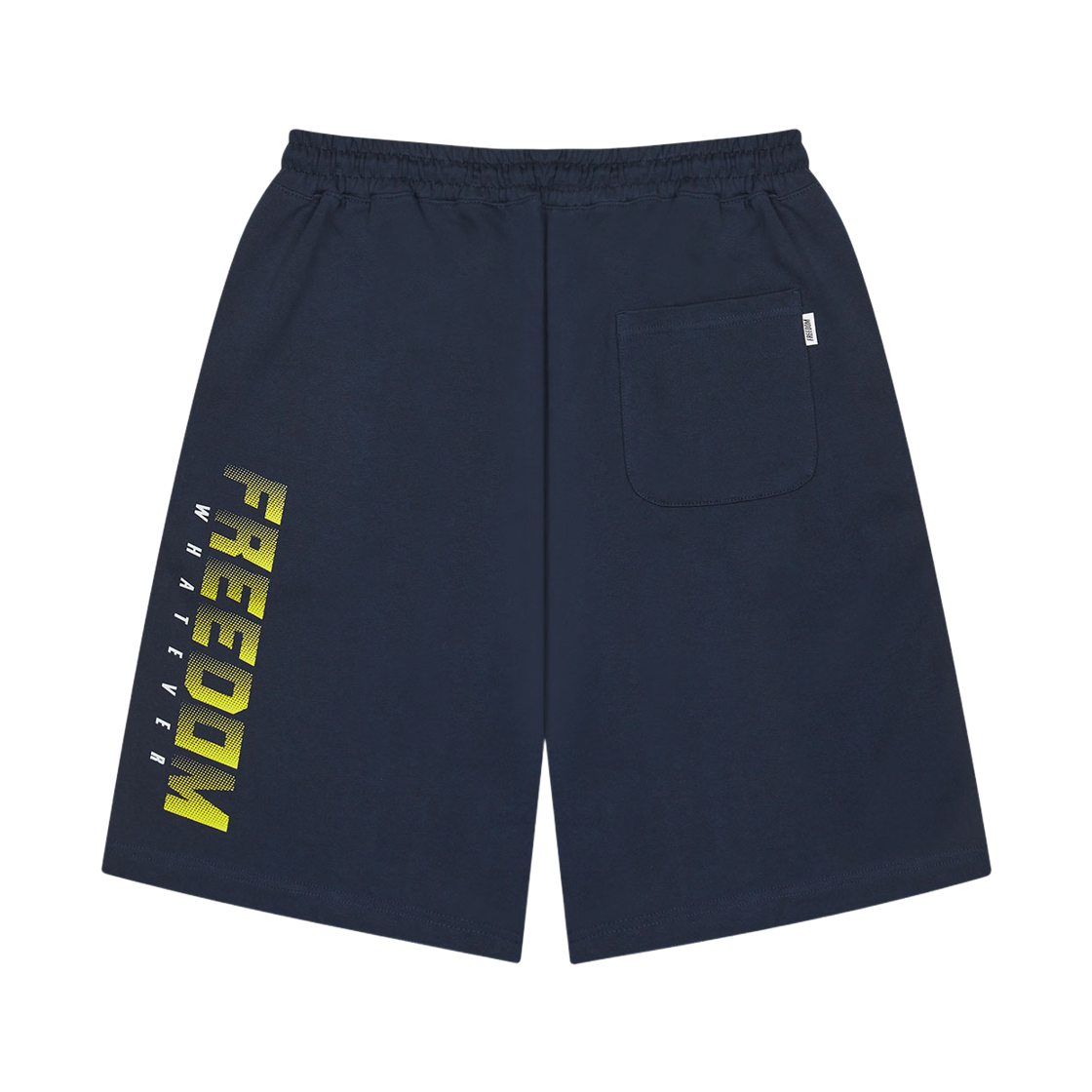 프리덤 프리덤 사이드 로고 쇼츠 네이비/옐로우(FREEDOM FREEDOM Side Logo Shorts Navy/Yellow)