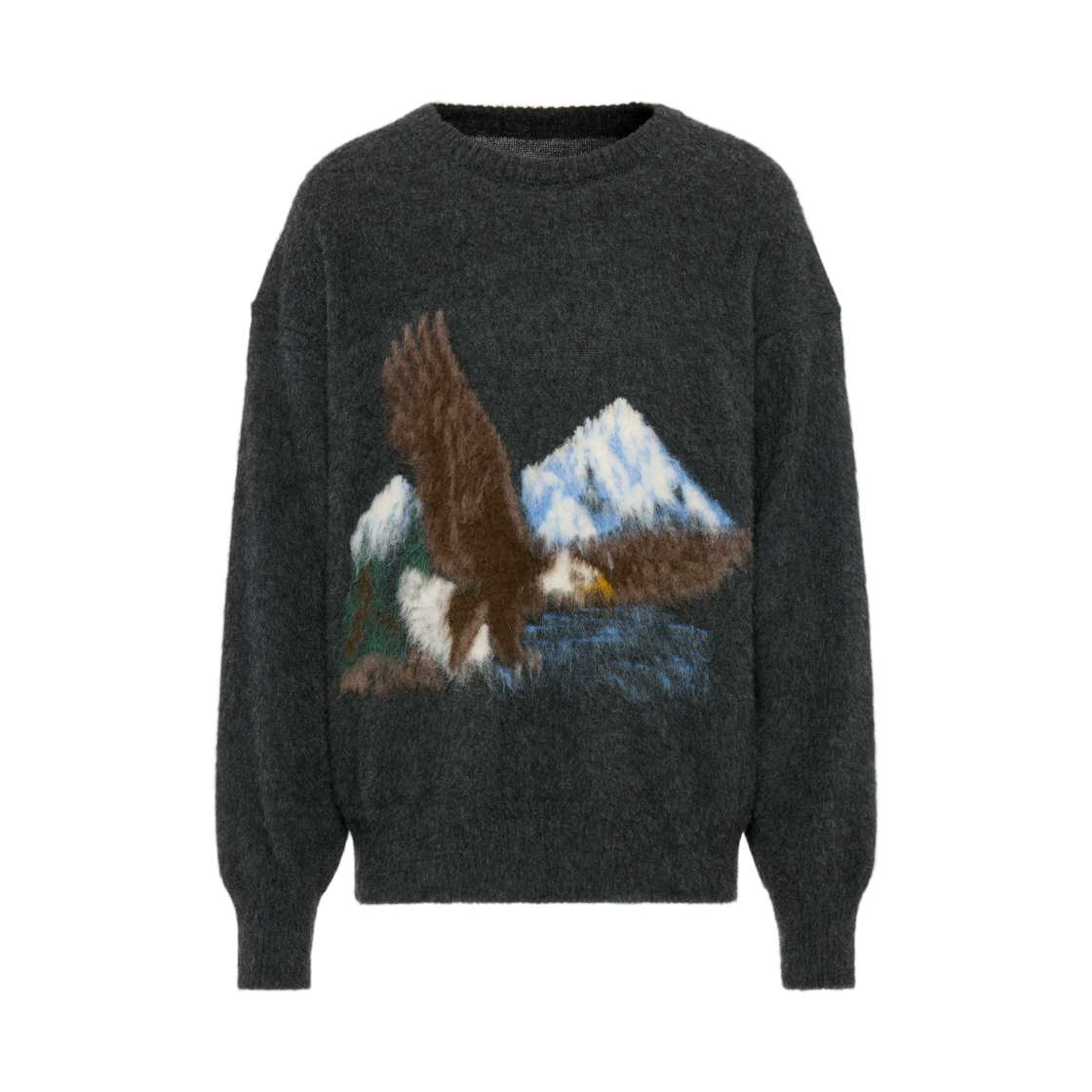 S50HL0078M13321001J Maison Margiela Eagle Crewneck Sweater Charcoal
