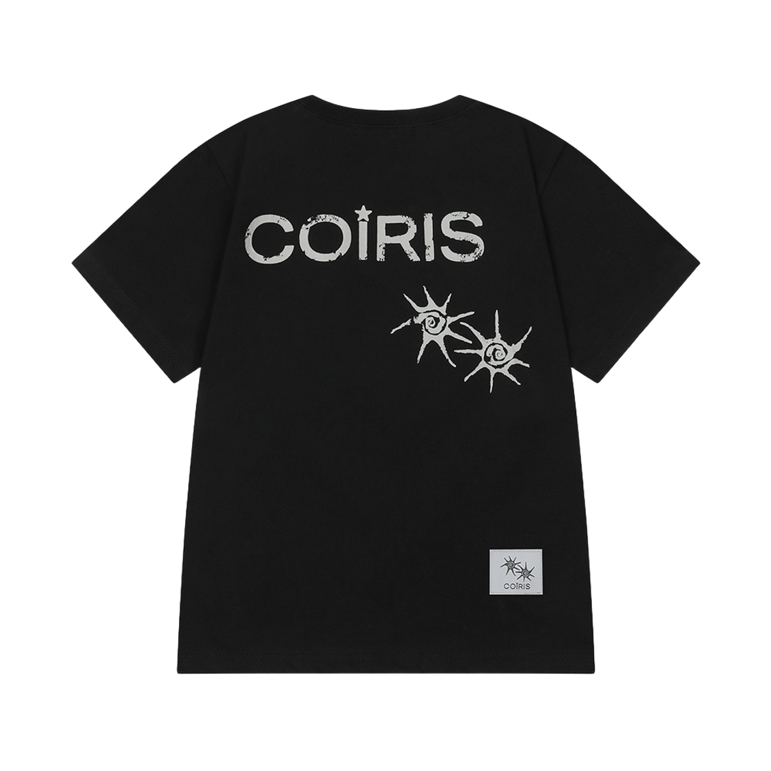 C-P00000JM Coiris Dren Back Dirty Logo Half T Black