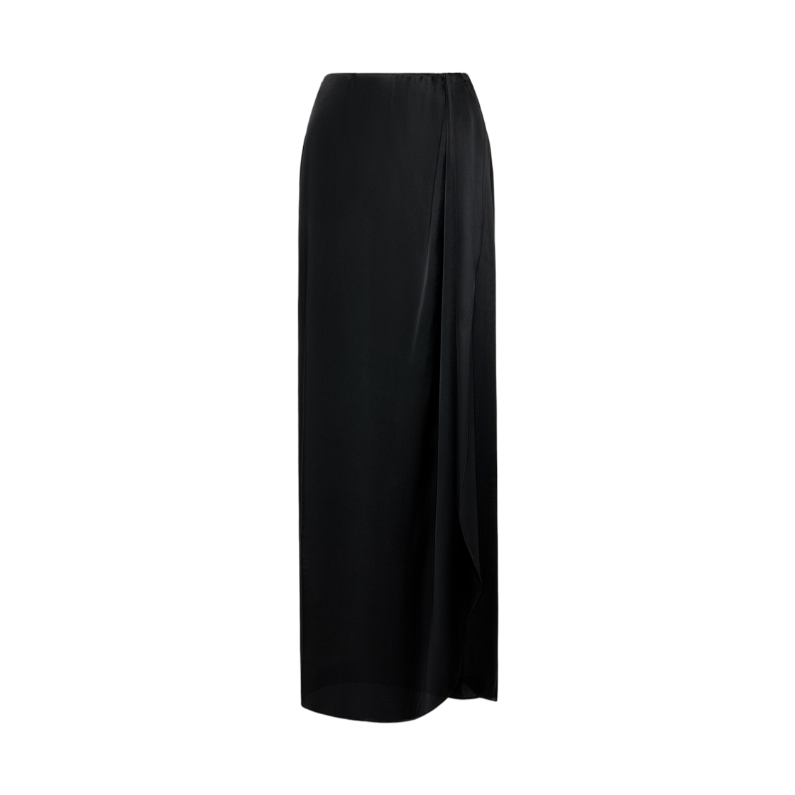 S51MI0014M36047900 (W) Maison Margiela Silk Draped Skirt Black