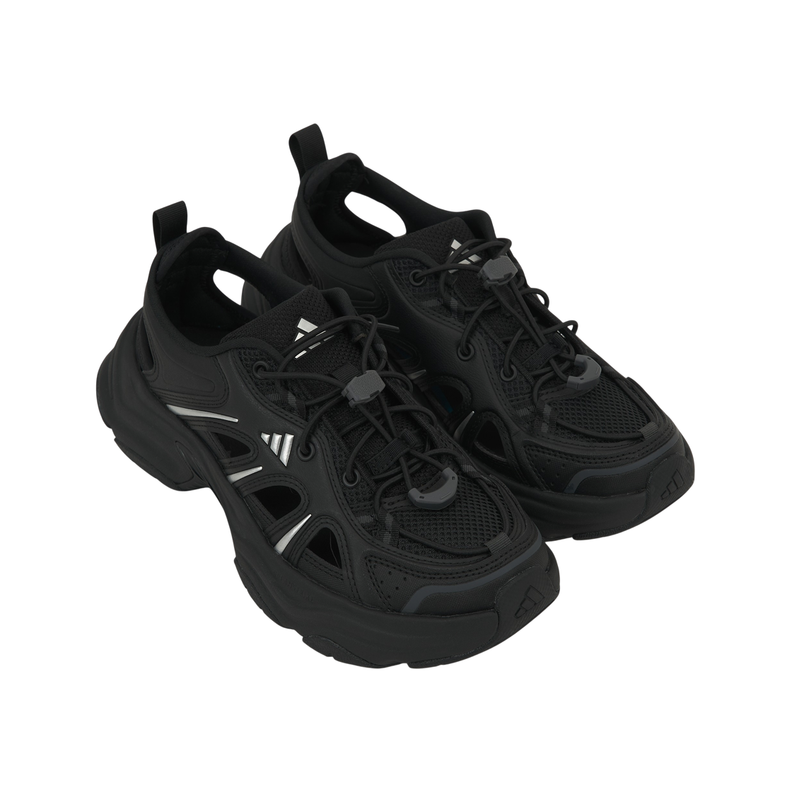 아디다스 XLG 핀 펄스 샌들 코어 블랙 그레이 식스(Adidas XLG Fin Pulse Sandal Core Black Grey Six) - 4