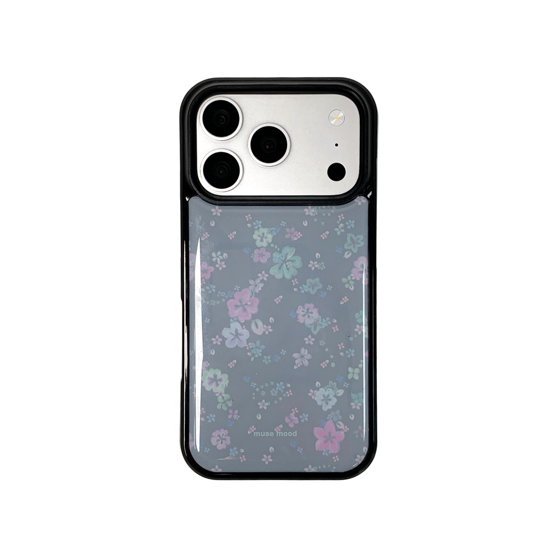 뮤즈무드 그레이 알로하 플라워 에폭시 휴대폰 케이스(Musemood Gray Aloha Flower Epoxy Phone Case)