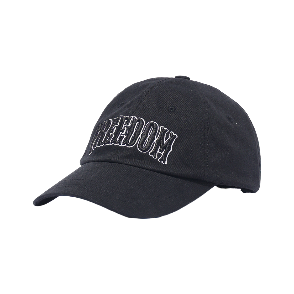 프리덤 아치 엠보 레터링 볼캡 블랙(FREEDOM Arch Embossed Lettering Ball Cap Black)