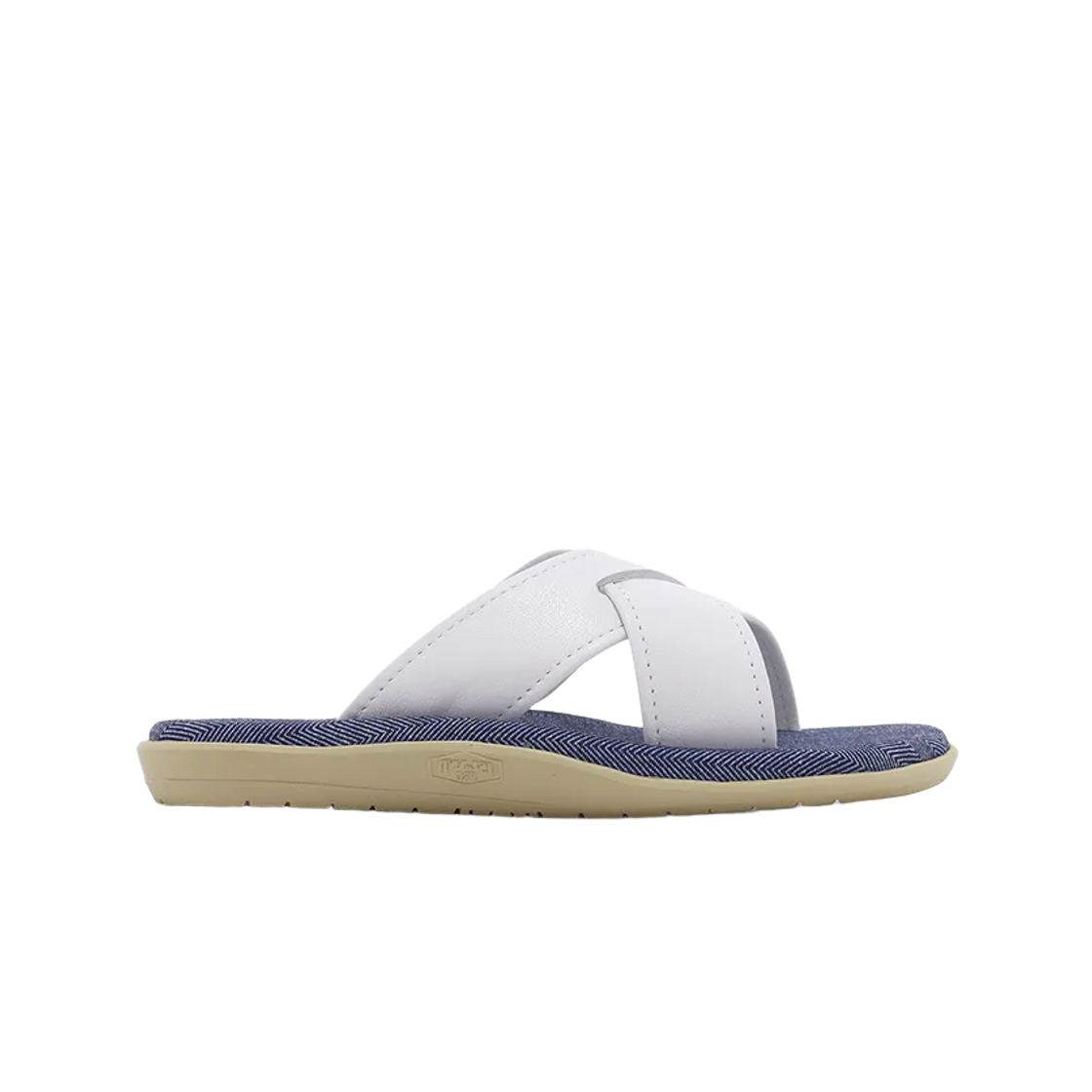 아일랜드 슬리퍼 패브릭 인솔 클래식 슬라이드 헤링본 화이트(Island Slipper Fabric Insole Classic Slide Herringbone White)