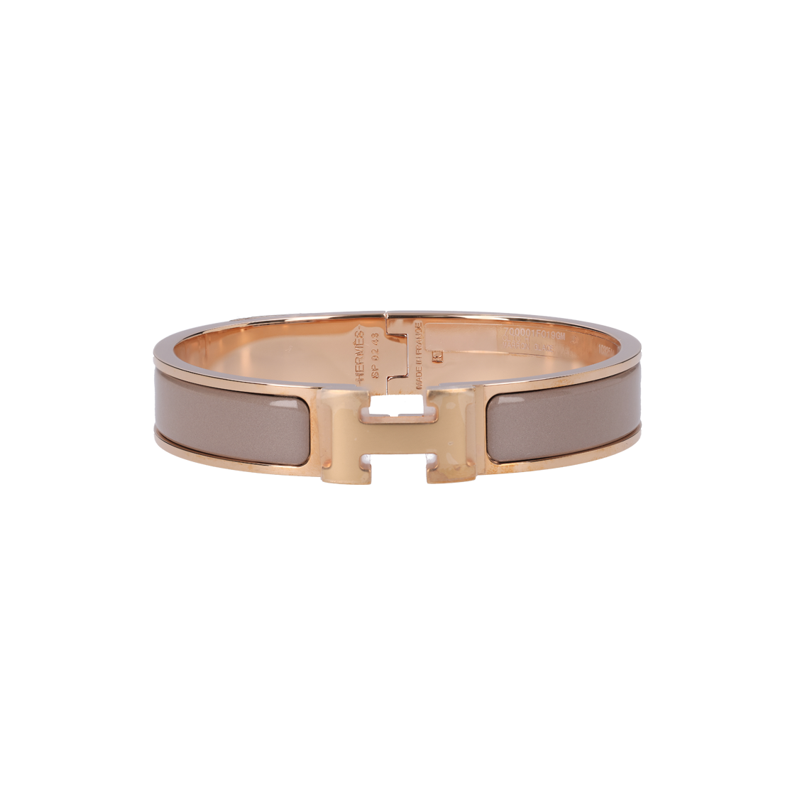 ITCDVAO54G4P Hermes Click H Bracelet Rose Gold Hardware & Marron Glacé GM
