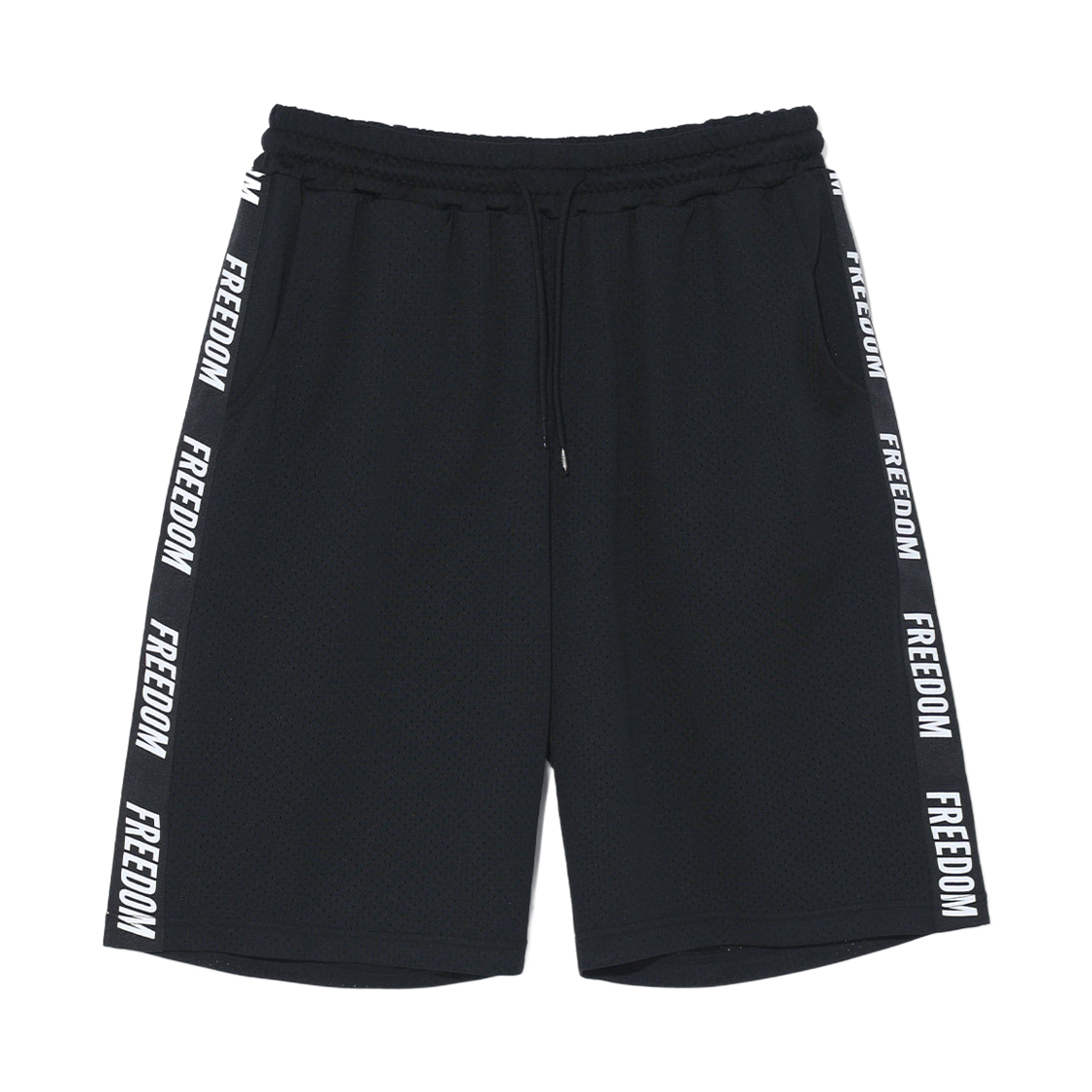 FD26MMST0740BK FREEDOM Entire Mesh Lettering Bermuda Shorts Black