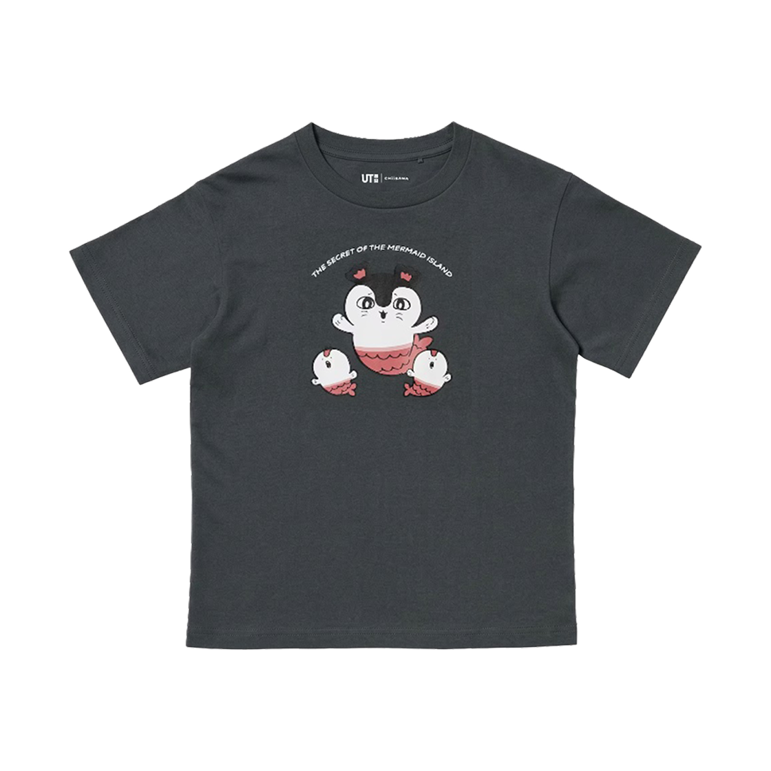 491281-08 (Kids) Uniqlo UT x Chiikawa Girls T-Shirt Dark Gray