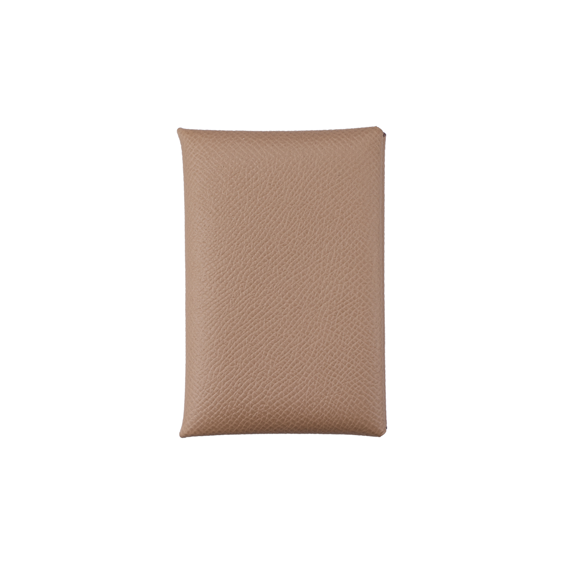 ITJ4KT7SWCH2 Hermes H044164CK18 Calvi Card Holder in Appson & Etoupe Palladium Hardware W Engraving