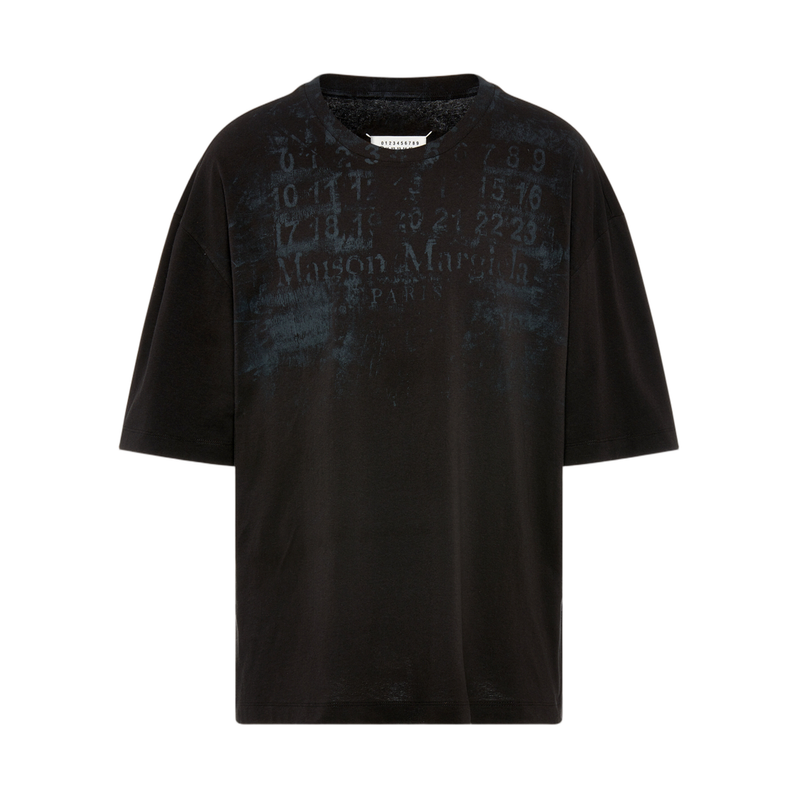 메종 마르지엘라 뉴메릭 코튼 티셔츠 블랙(Maison Margiela Numeric Cotton T-Shirt Black) - 1