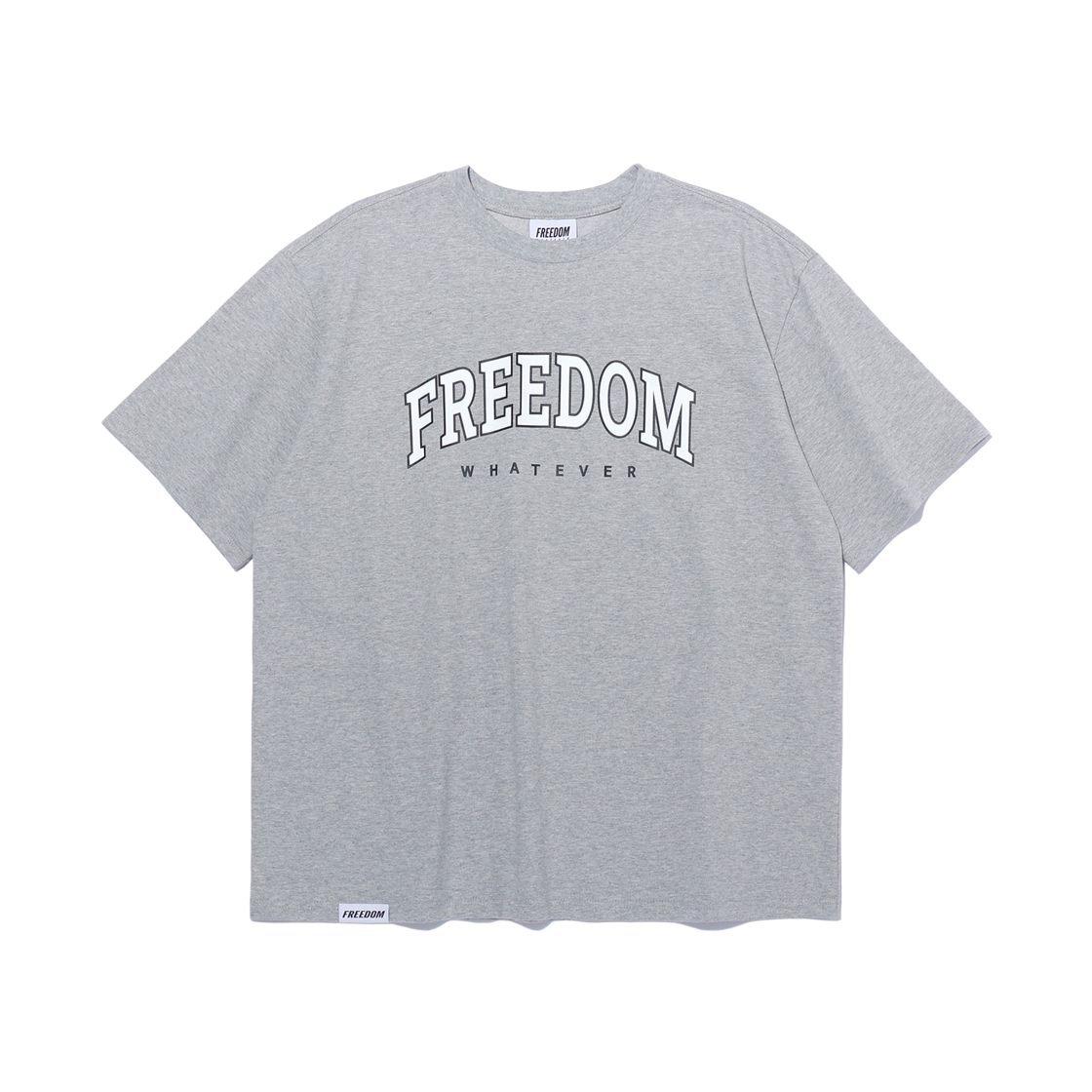 FD26MMTS0230GY FREEDOM Freedom Arch Logo Semi-Overfit T-shirt Gray