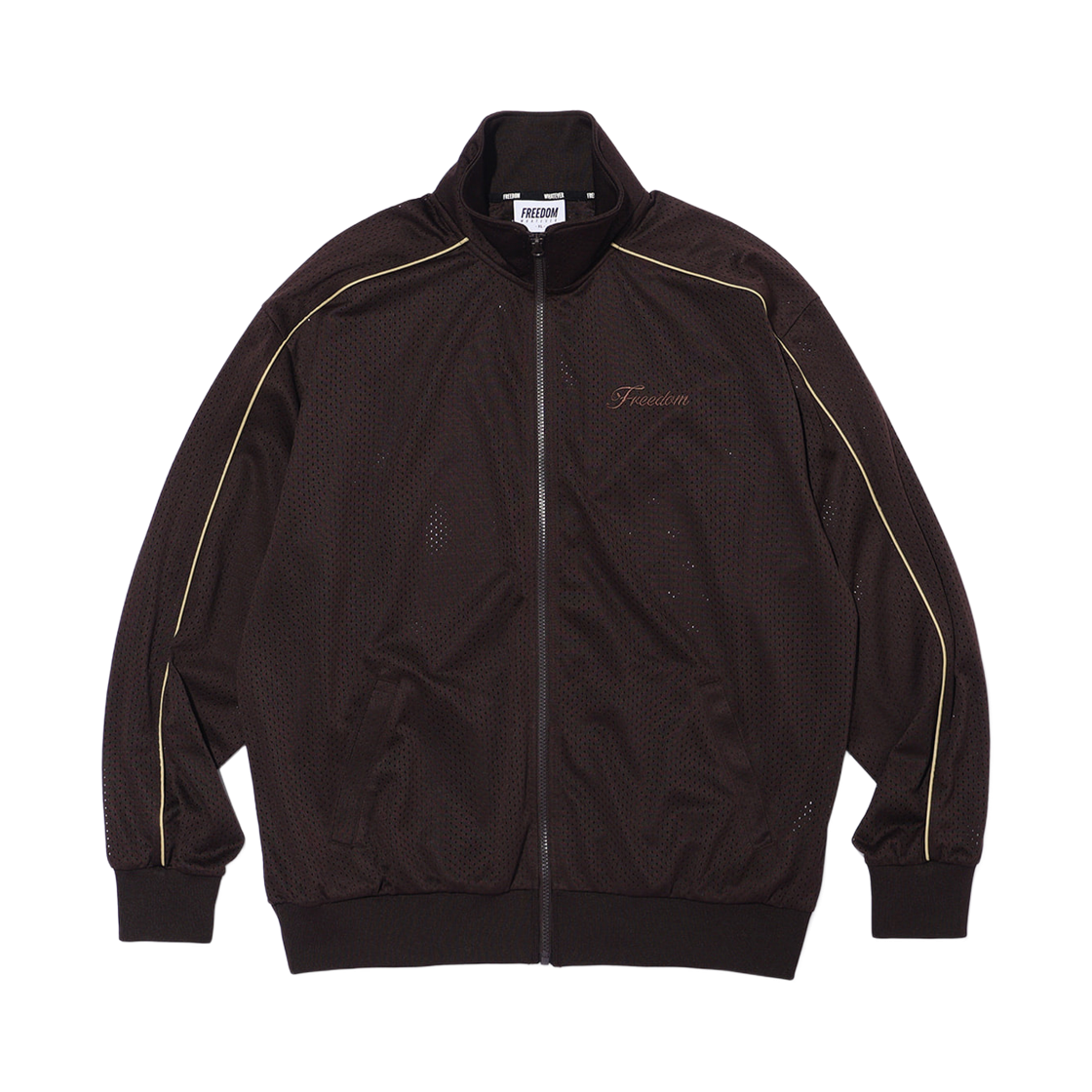프리덤 엔타이어 메쉬 카라 자켓 브라운(FREEDOM Entire Mesh Collar Jackets Brown)