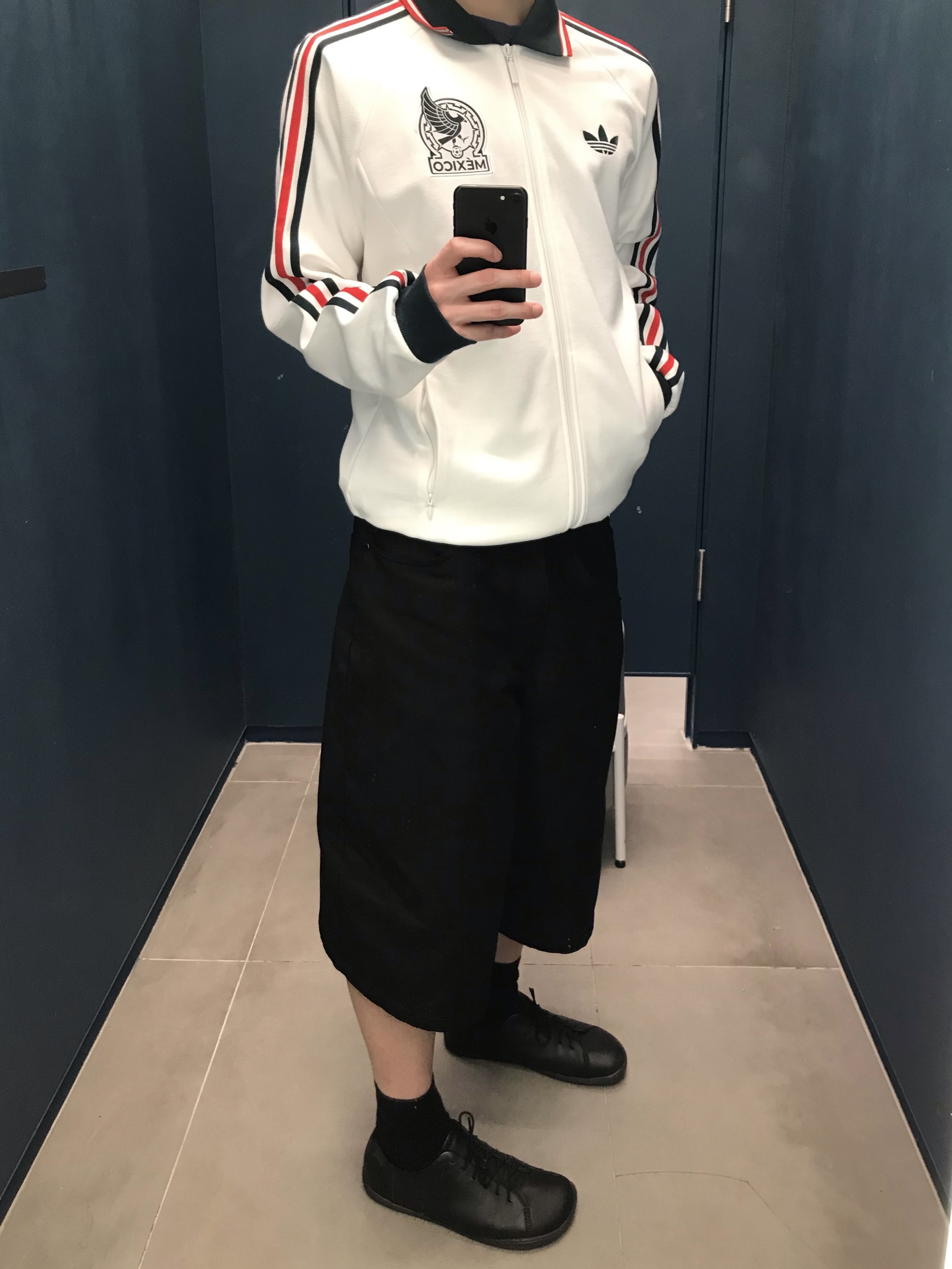Adidas Mexico Away Anthem Jacket White - KR Sizing (Non Marking Ver.) 착용 스타일 - 1