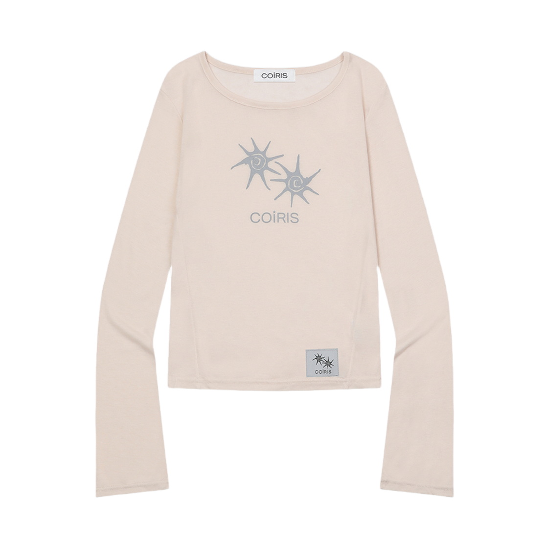 C-P00000JK Coiris Lyra See Through Slim Long Sleeve T Beige