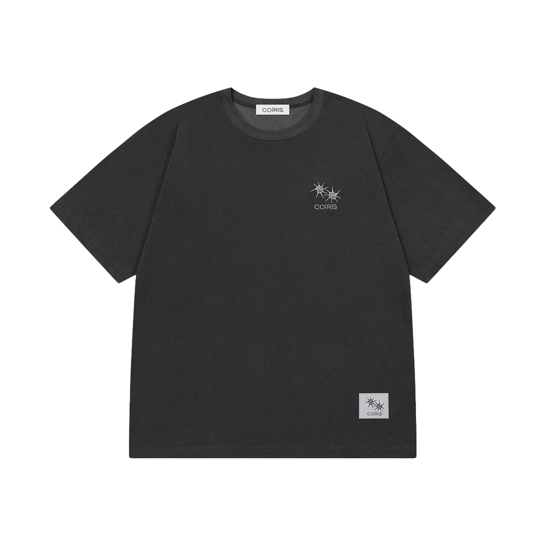 코이리스 로라 스몰 로고 피그먼트 반팔 티 남녀공용 블랙(Coiris Rora Small Logo Pigment Half T Unisex Black) - 3
