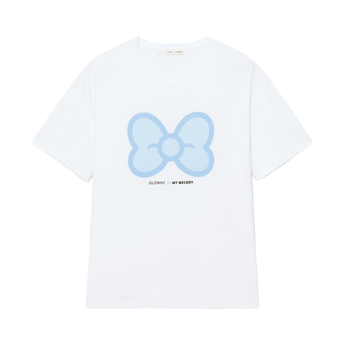 (W) 글로니 x 마이 멜로디 빅 보우 박시 티셔츠 화이트((W) Glowny x My Melody Big Bow Boxy T-Shirt White)