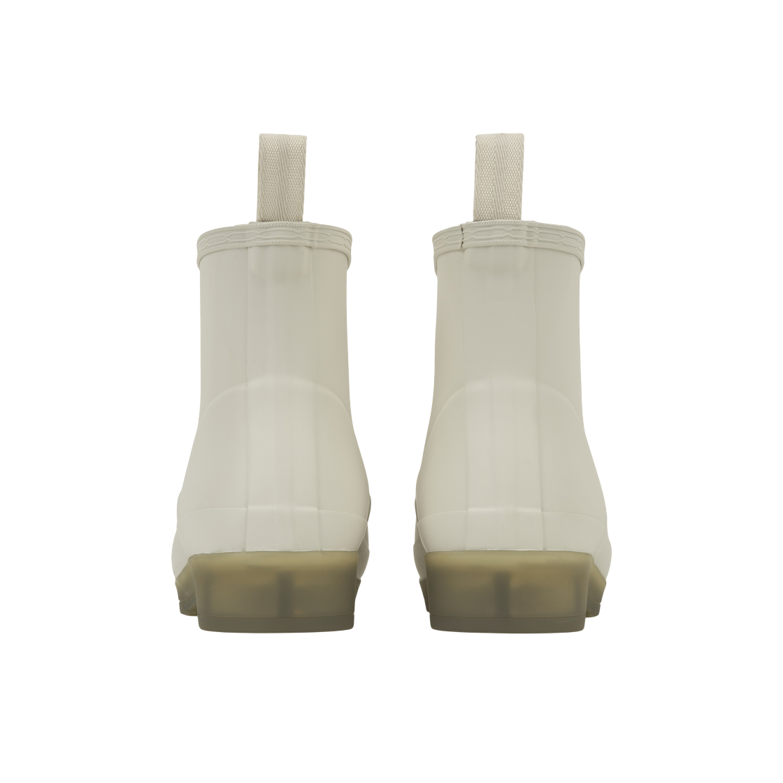 (W) 헌터 플레이 쇼트 트랜슬루센트 솔 부츠 쉐이디드 화이트((W) Hunter Play Short Translucent Sole Boots Shaded White) - 6