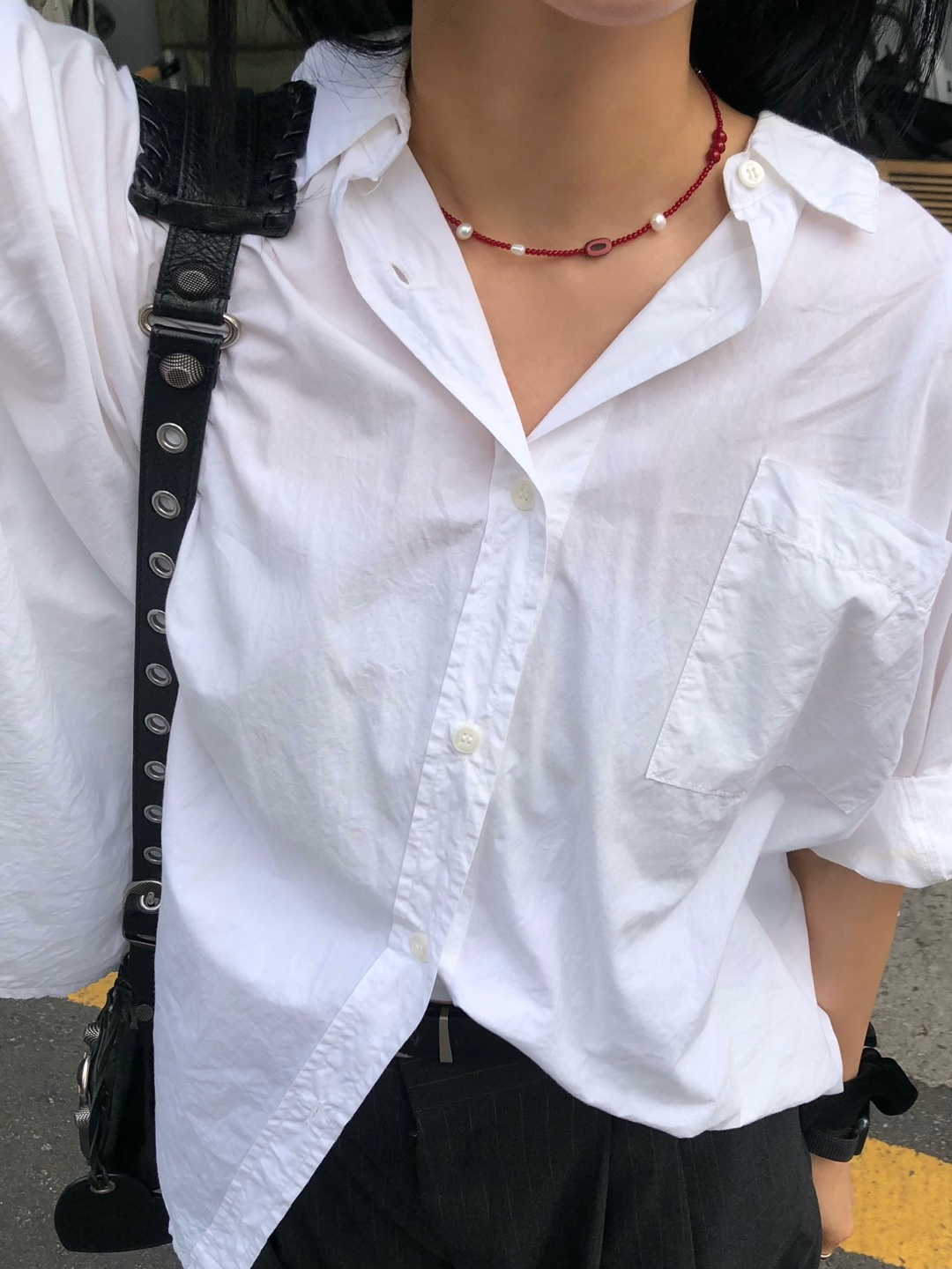 Riomeu Ruby Marine Necklace 착용 스타일