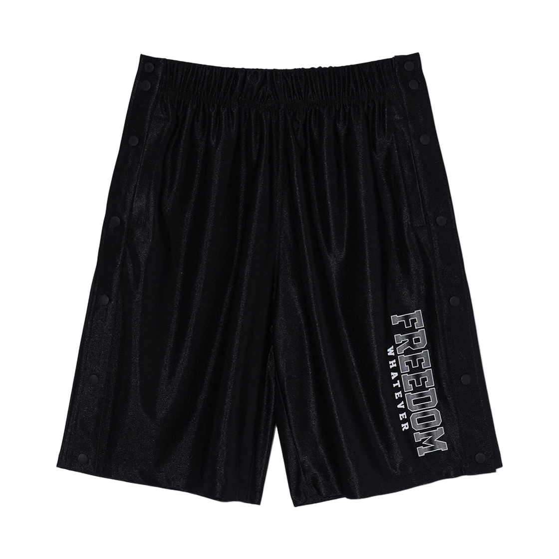 프리덤 사이드 스냅 베스킷볼 쇼츠 블랙(FREEDOM Side Snap Baseball Shorts Black)