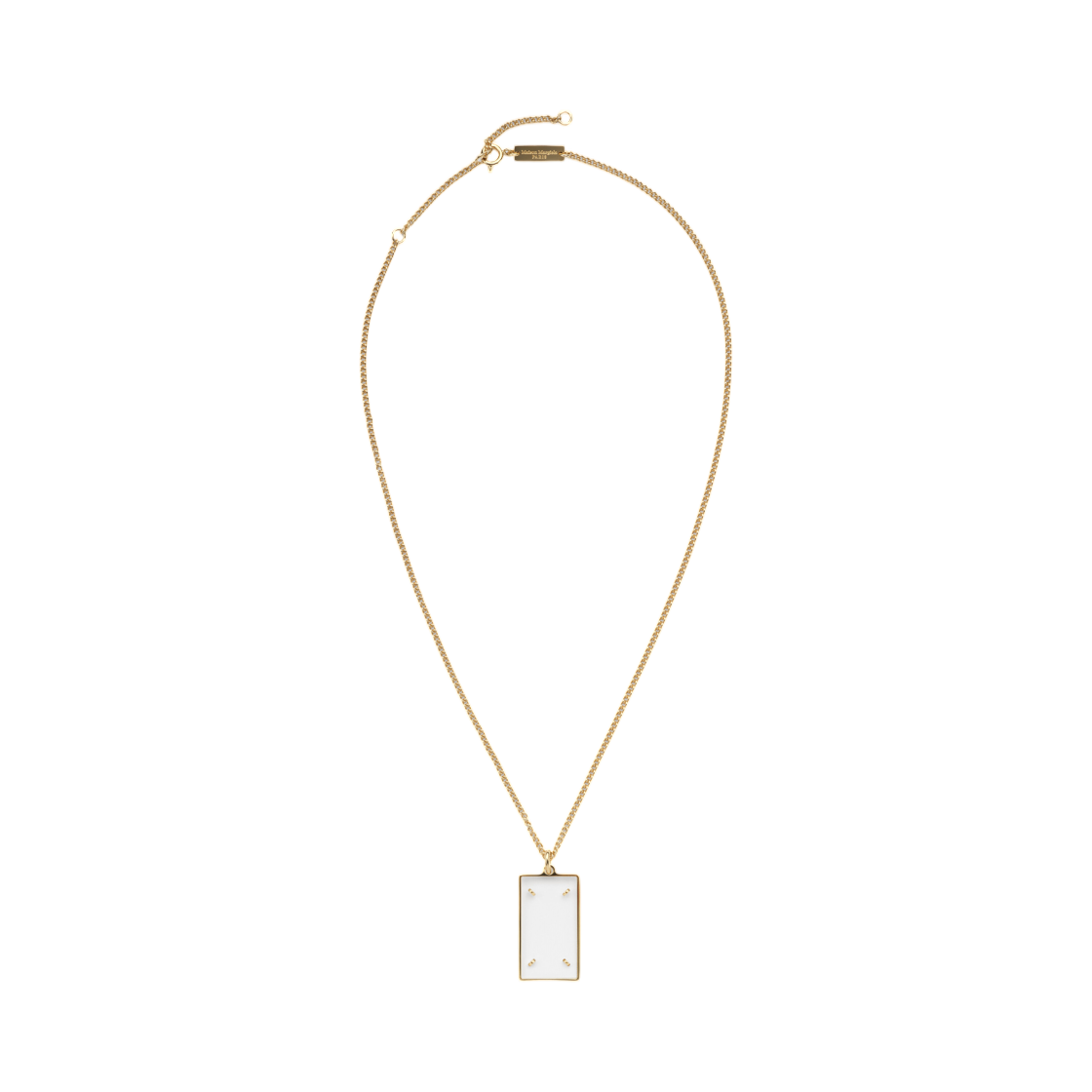 SM2UU0028P9256772 Maison Margiela Four Stitches Necklace Gold