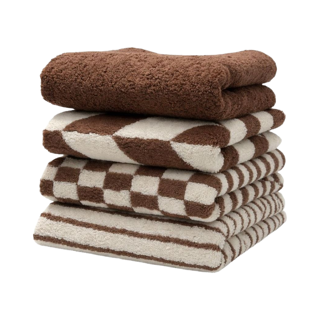 라우디 브라운 타월 세트(4P)(LAUDEE BROWN TOWEL GIFT SET)