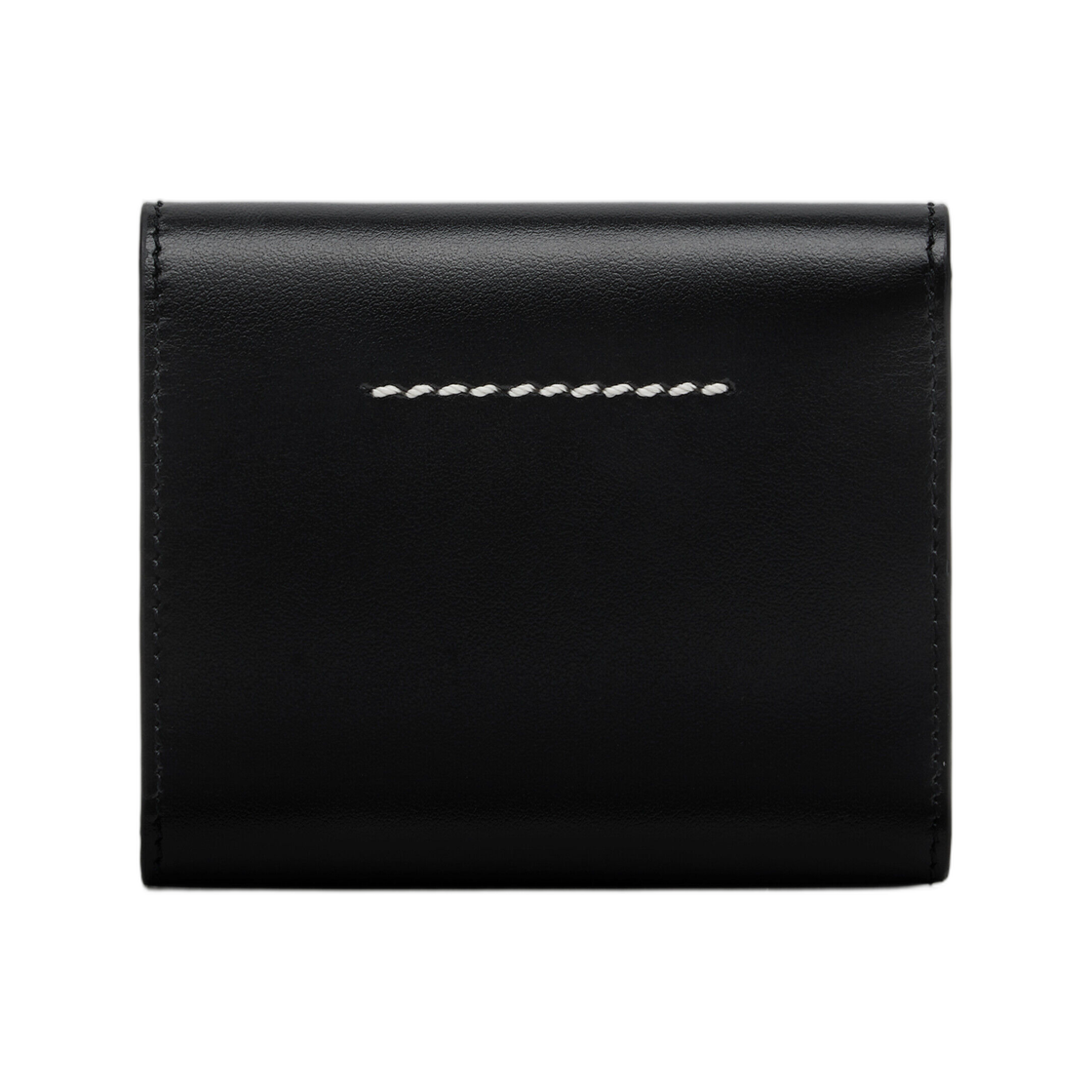 MM6 메종 마르지엘라 레더 트라이폴드 월렛 블랙(MM6 Maison Margiela Leather Tri-Fold Wallet Black) - 3