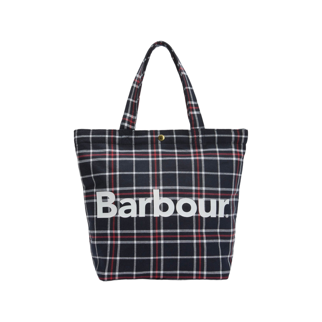 바버 미니 텔필드 타탄 토트백 네이비 레드 체크(Barbour Mini Telfield Tartan Tote Bag Navy Red Check)