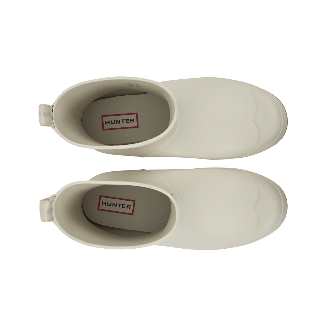 (W) 헌터 플레이 쇼트 트랜슬루센트 솔 부츠 쉐이디드 화이트((W) Hunter Play Short Translucent Sole Boots Shaded White) - 5