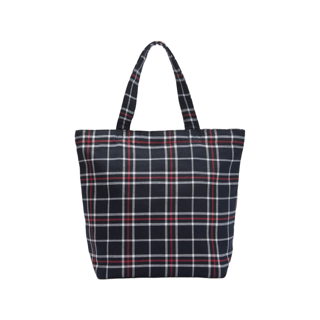 바버 미니 텔필드 타탄 토트백 네이비 레드 체크(Barbour Mini Telfield Tartan Tote Bag Navy Red Check) - 2