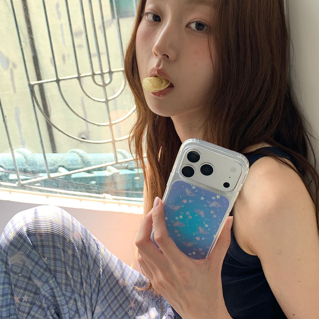뮤즈무드 돌핀 글로우 맥세이프 클리어 휴대폰 케이스(Musemood Dolphin Glow MagSafe Clear Phone Case) - 3