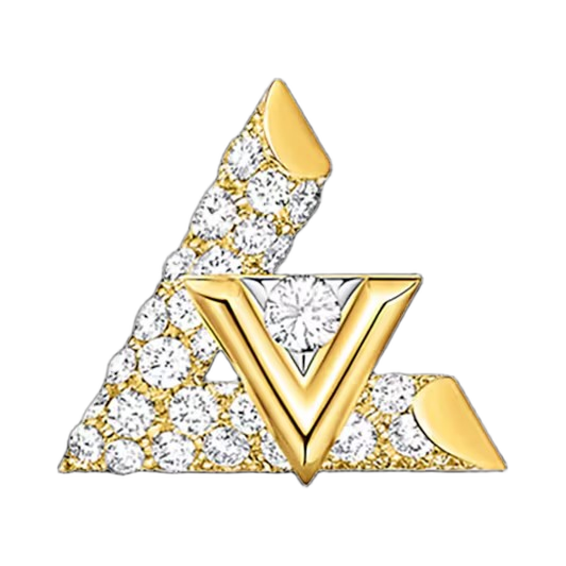 Q06484 (W) Louis Vuitton Volt One Stud Yellow Gold Diamonds