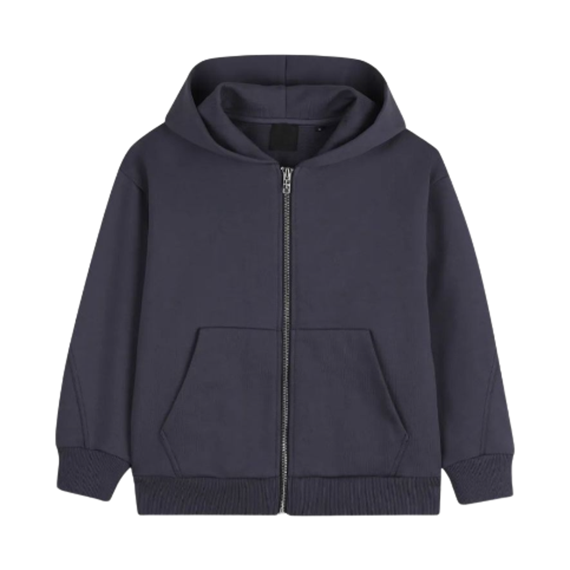 (키즈) 지방시 자수 백 디테일 지퍼 플리스 후드 다크 그레이((Kids) Givenchy Zipped Fleece Hoodie with Embroidered Back Detail Dark Grey)