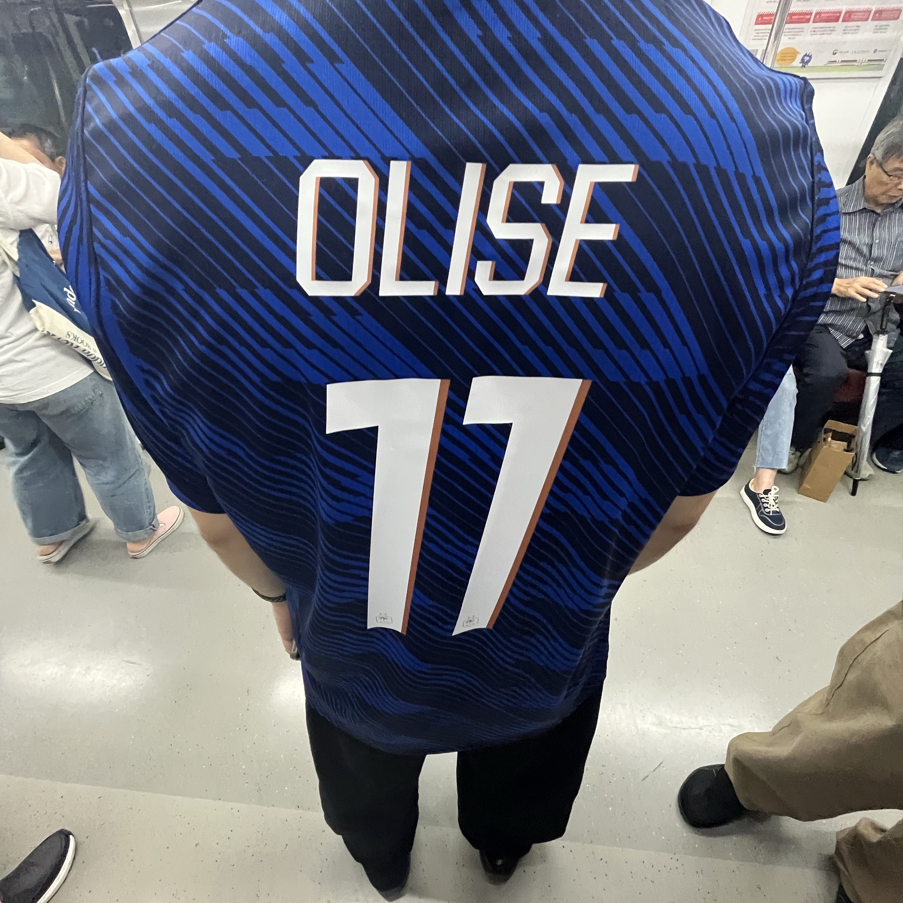 Nike France National Team 2026 Stadium Home Dri-Fit Soccer Jersey Game Royal Blackened Blue (IB5300-480) (Non Marking Ver.) 착용 스타일 - 3