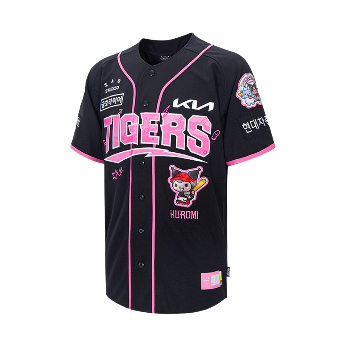 기아 타이거즈 x 쿠로미 26 어센틱 유니폼 블랙 핑크 (논 마킹 버전)(Kia Tigers x Kuromi 26 Authentic Jersey Black Pink (Non Marking Ver.)) - 1