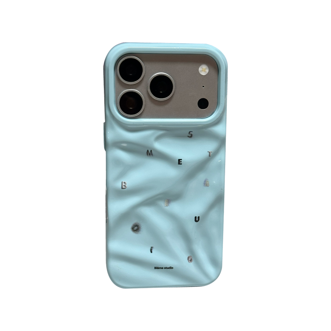 블레임스튜디오 메탈릭 로고 스카이 블루 케이스(BLAMESTUDIO Blame Metallic logo sky blue case)