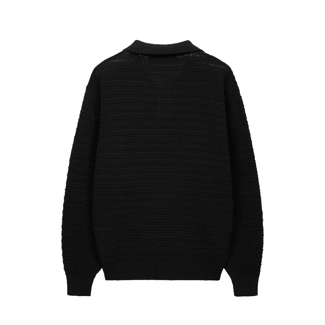 지오송지오 트위드 오픈카라 블랙 ZI2KT204BK(ZIOSONGZIO Tweed Open Collar Knit Black) - 2