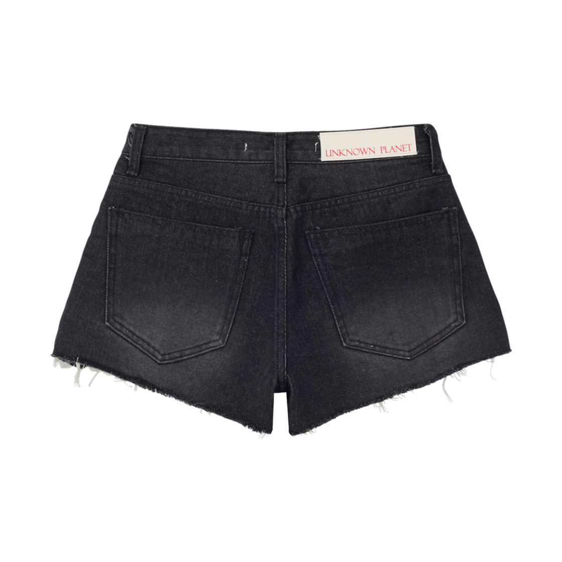 언노운플라넷 빈티지 데미지 컷오프 쇼츠 블랙(UNKNOWN PLANET Vintage distressed cutoff shorts black) - 2