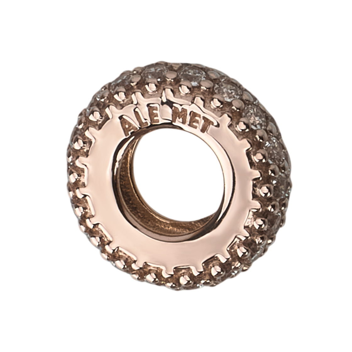 (W) 판도라 클리어 스파클 스페이서 참 로즈 골드 플래팅 클리어((W) Pandora Clear Sparkle Spacer Charm Rose Gold Plated Clear) - 3