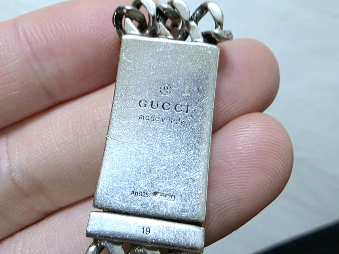 Gucci Ghost Chain Bracelet Silver 착용 스타일 - 3