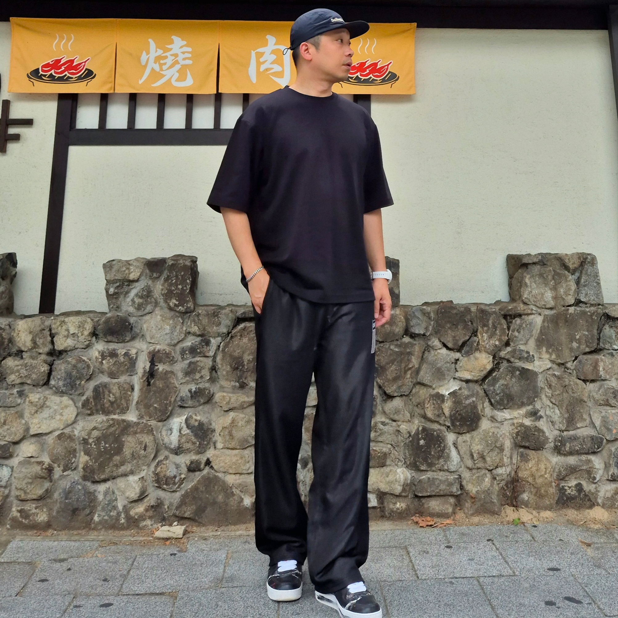 Nike x Peaceminusone Air Force 1 Low Para-Noise 3.0 Black and Multicolor 착용 스타일 - 2