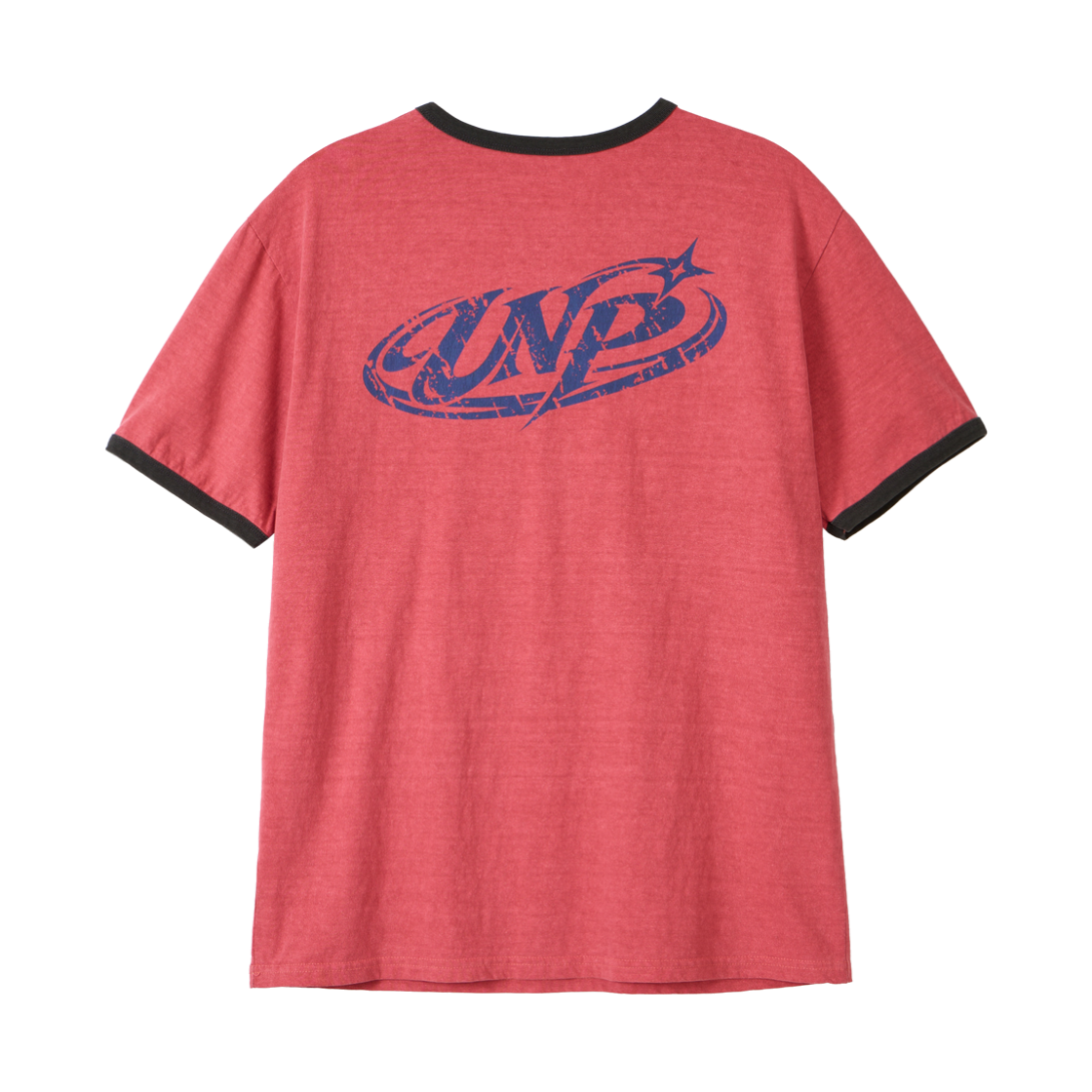 언노운플라넷 피그먼트 다잉 그래픽 링거 티셔츠 레드(UNKNOWN PLANET Pigment Dyeing Graphic Ringer T-Shirt Red) - 2