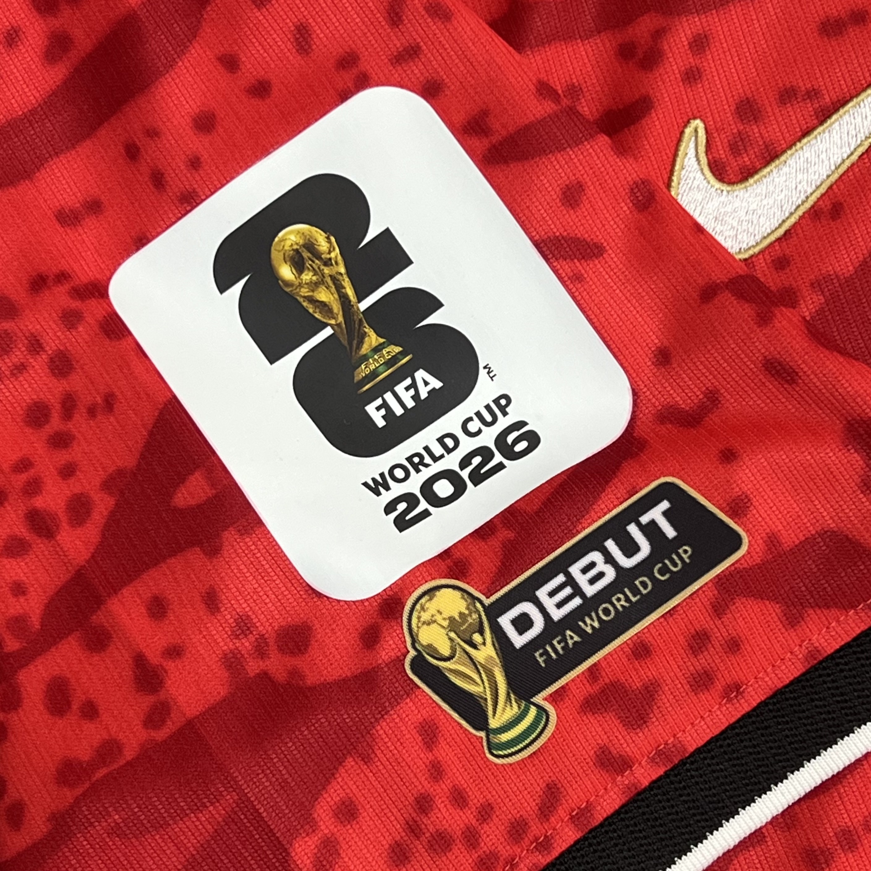 Nike Korea 2026 Stadium Home Dri-Fit Soccer Replica Jersey Global Red Black (Non Marking Ver.) 착용 스타일 - 2