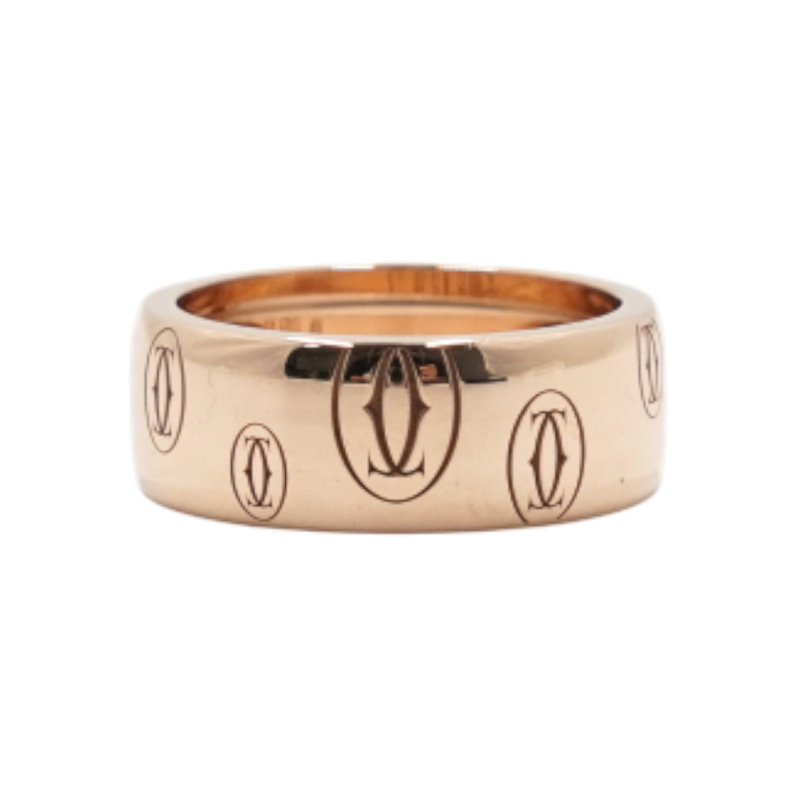 ITMD97IKVHJ5 Cartier B40512 18K Pink Gold Happy Birthday Double C Logo Large Ring